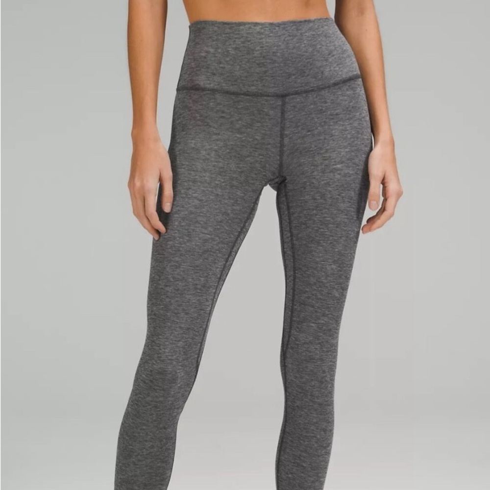 Lululemon Wunder Train Heathered Graphite Grey Leggings Size 4